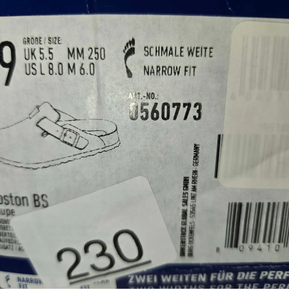 Birkenstock Boston Soft Footbed Narrow Fit Size 39EU/8US - Picture 6 of 11